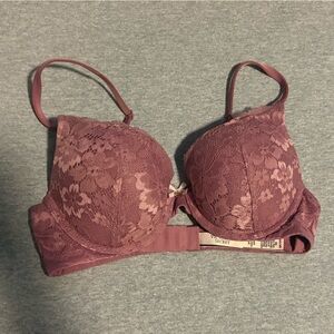Victoria's Secret Lace Push-Up Bra in Dusty Rose